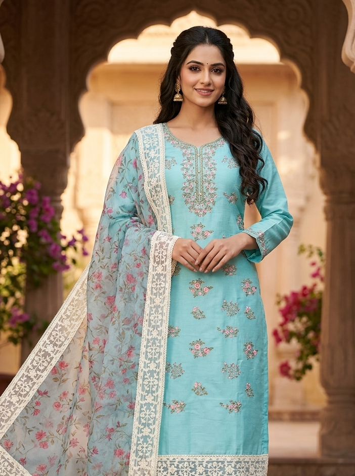 DESIGNER WEAR PREMIUM CHURIDAR SET