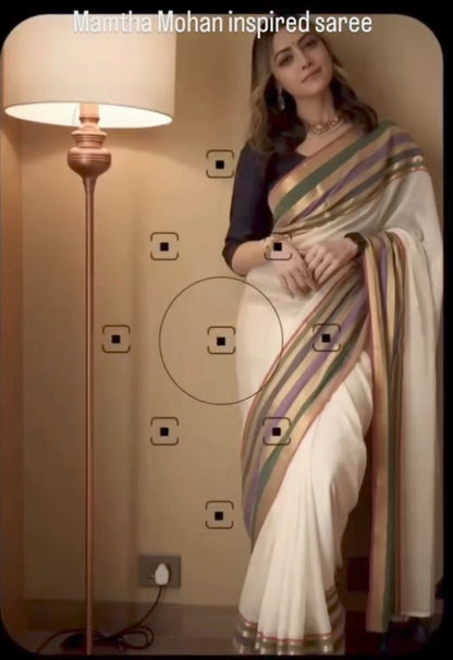 Mamtha Mohan Inspired Mul Cotton Saree